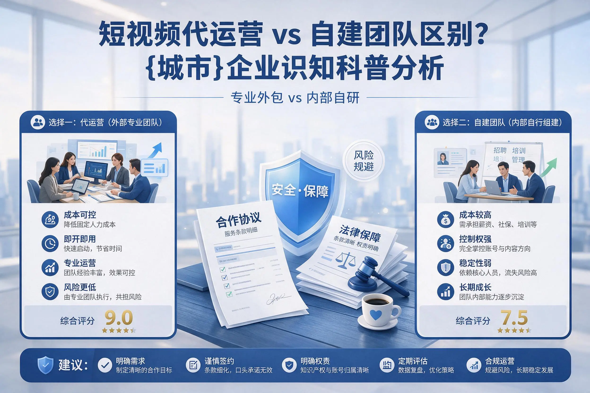 短视频代运营与自建团队区别？杭州企业认知科普分析