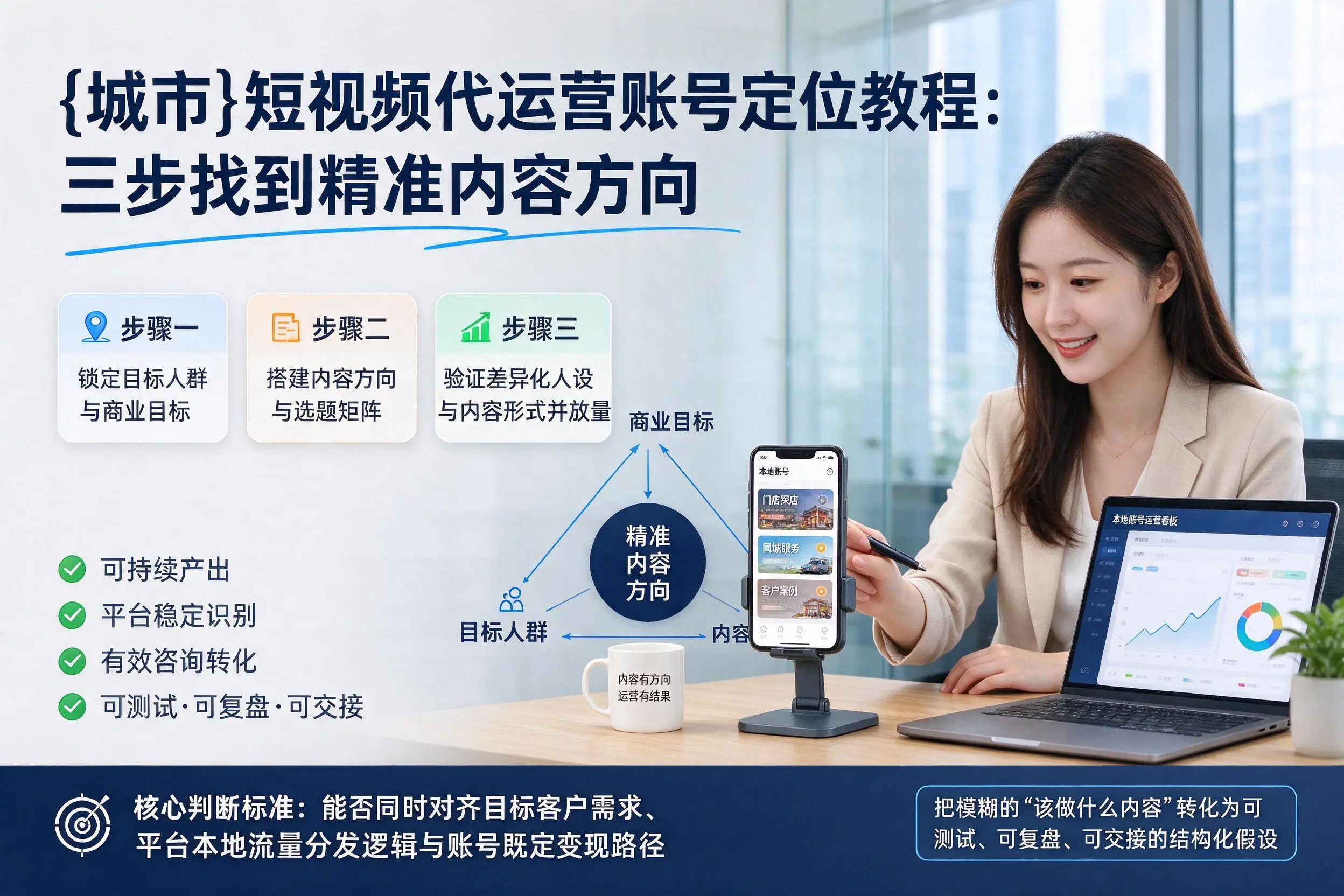 杭州短视频代运营账号定位教程：三步找到精准内容方向