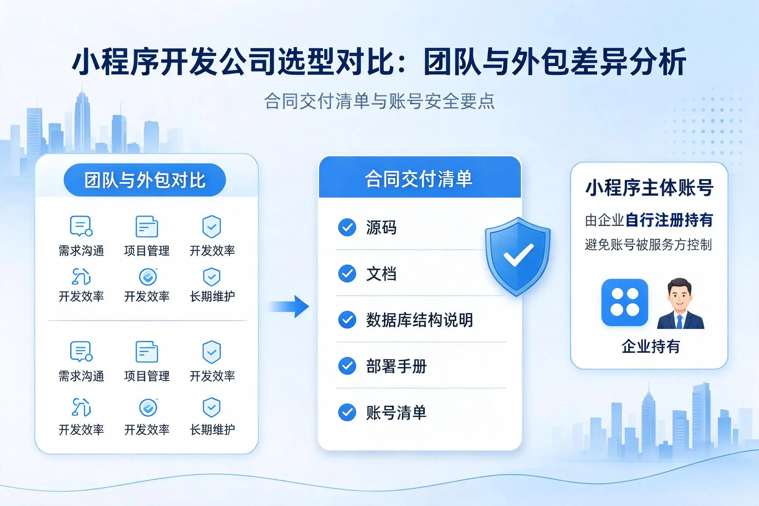 杭州小程序开发公司选型对比:团队与外包差异分析