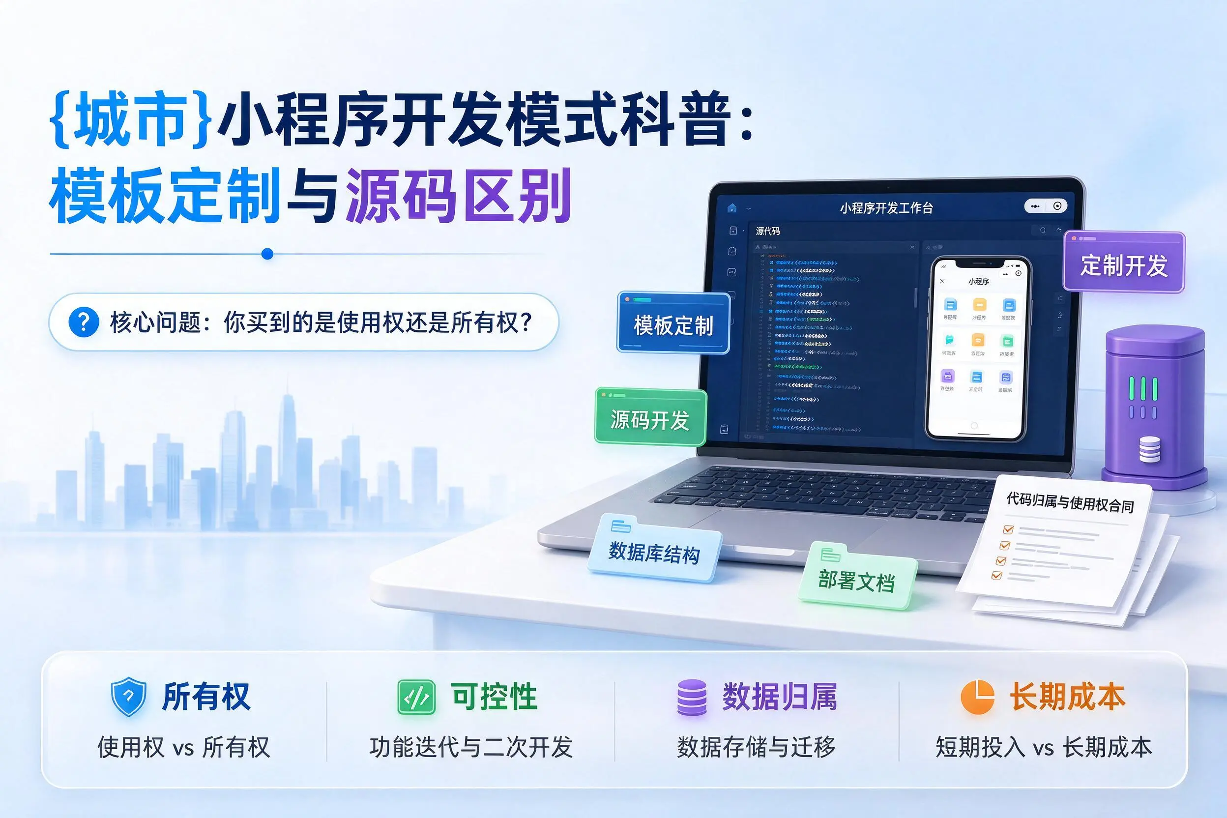 杭州小程序开发模式科普：模板定制与源码区别