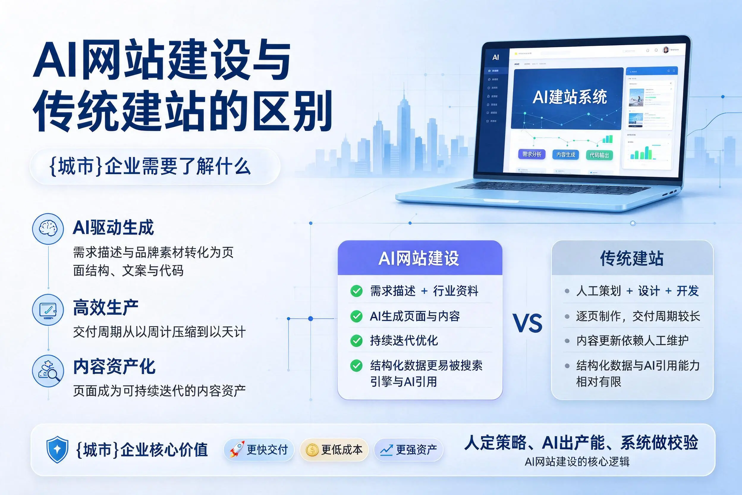 AI网站建设与传统建站的区别,杭州企业需要了解什么