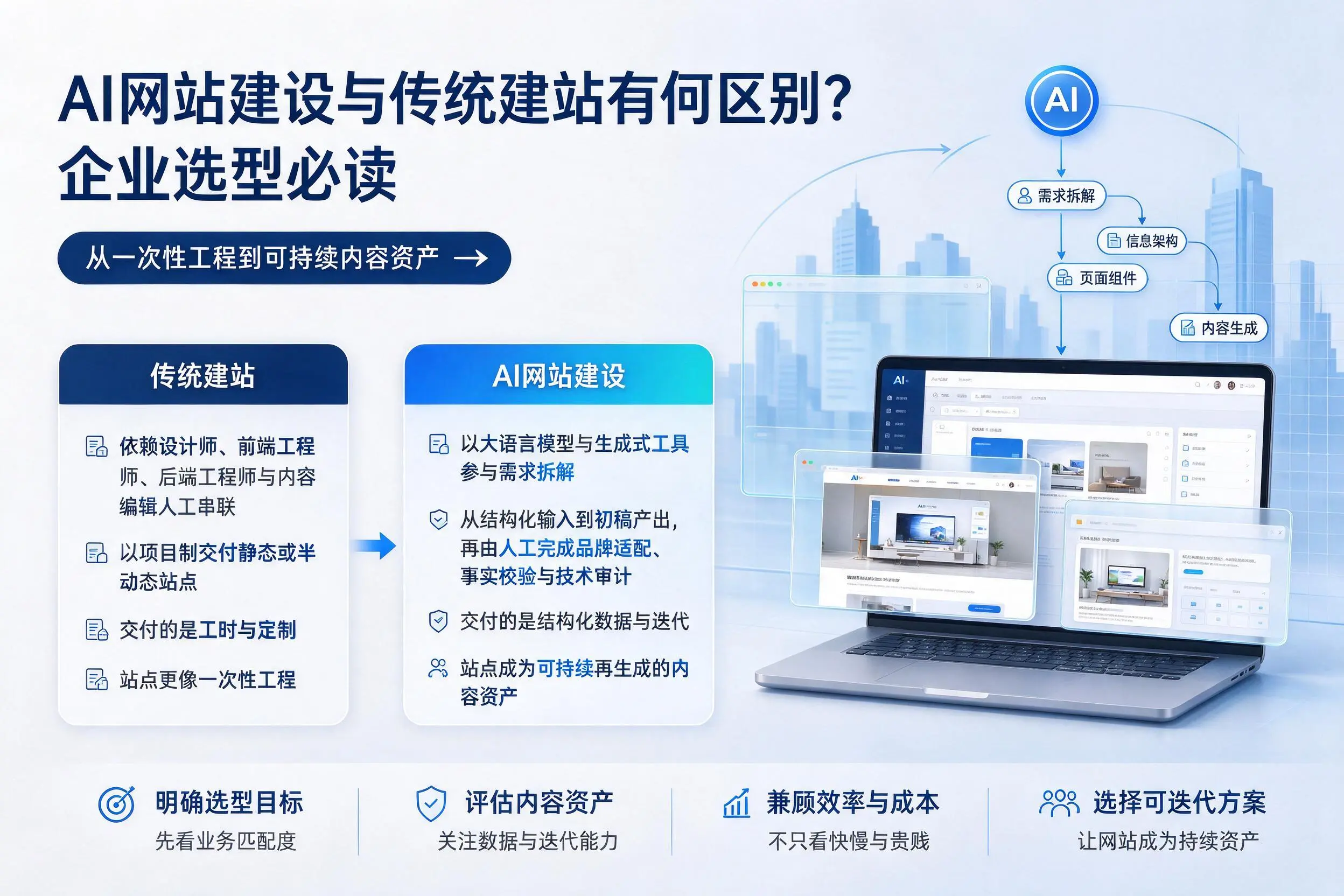 AI网站建设与传统建站有何区别？杭州企业选型必读