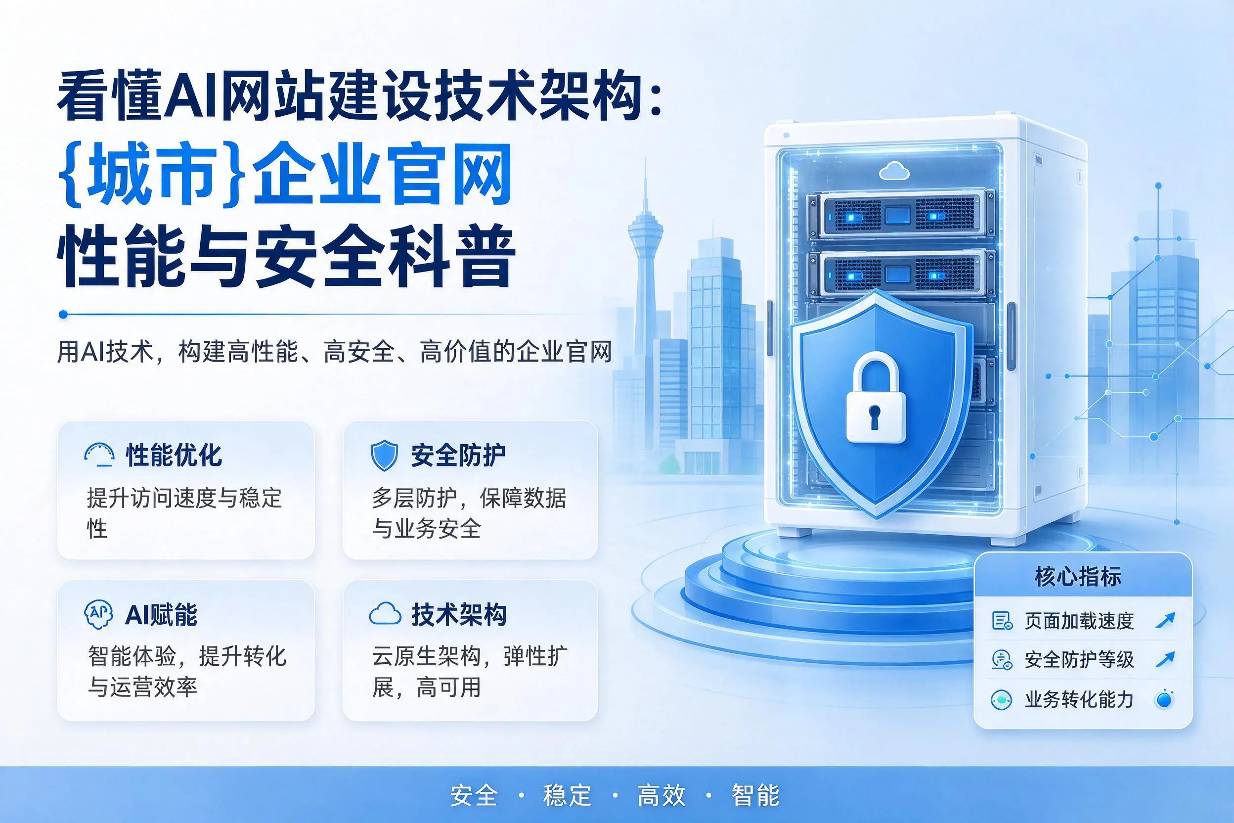看懂AI网站建设技术架构:杭州企业官网性能与安全科普