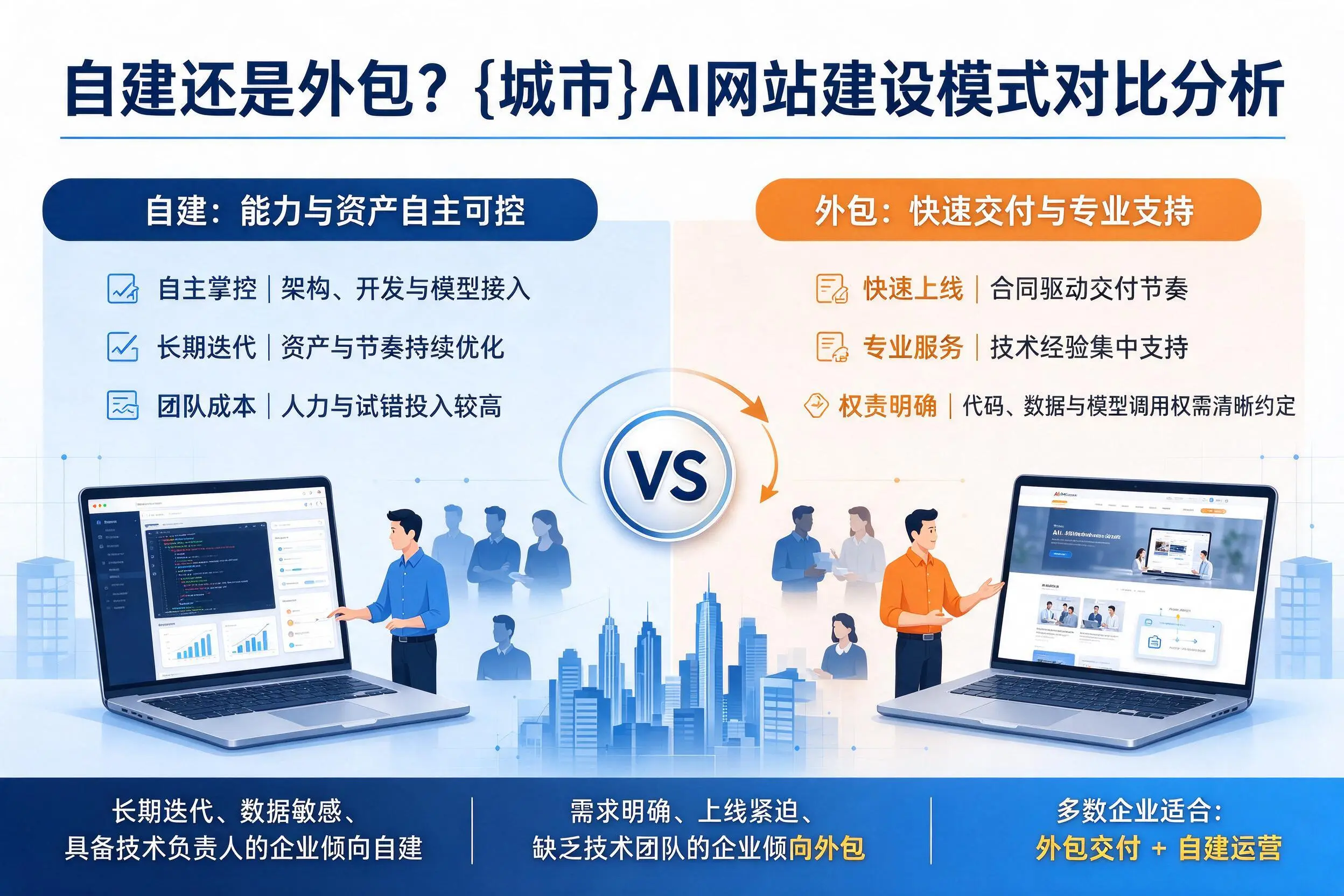 自建还是外包？杭州AI网站建设模式对比分析