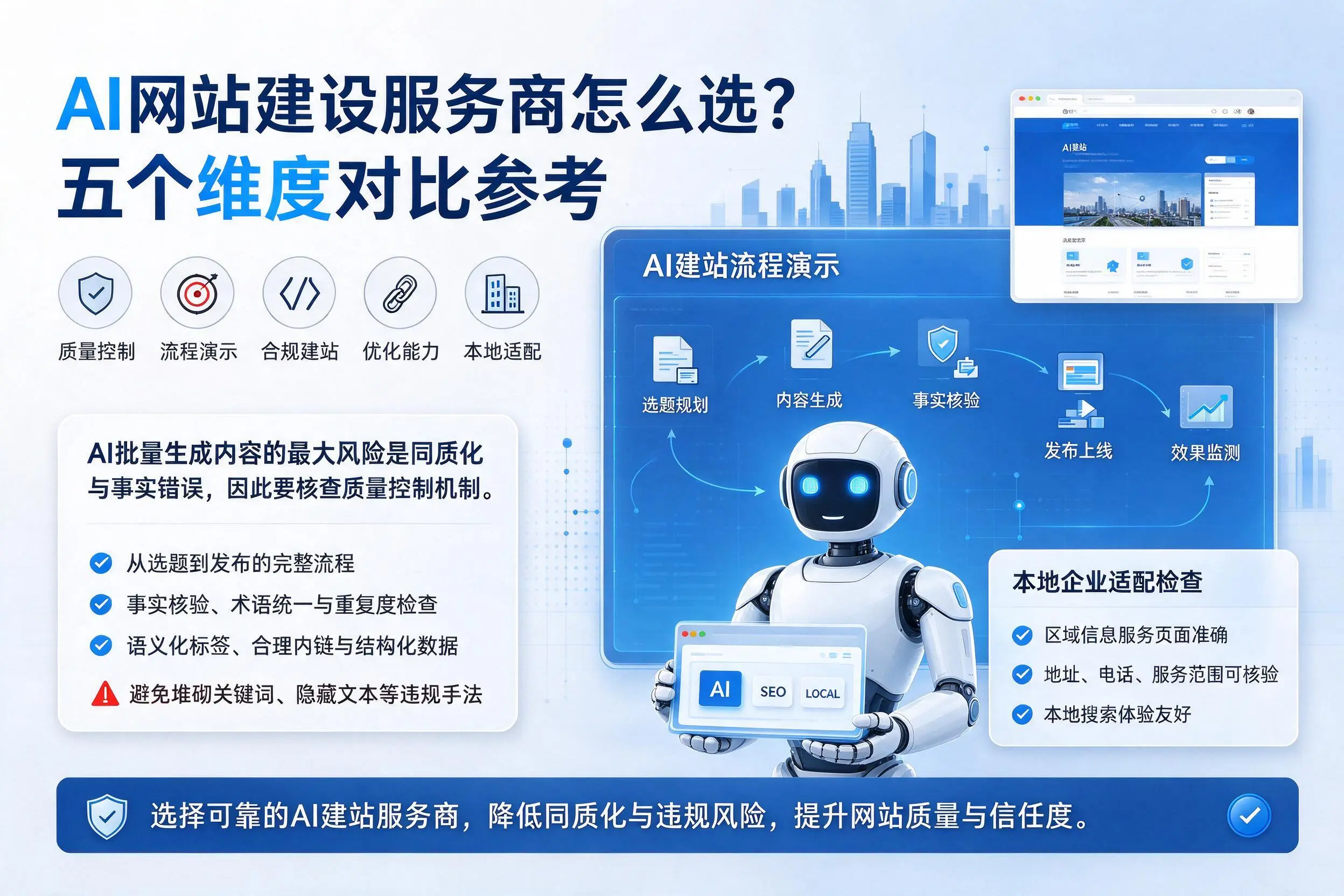 杭州AI网站建设服务商怎么选？五个维度对比参考