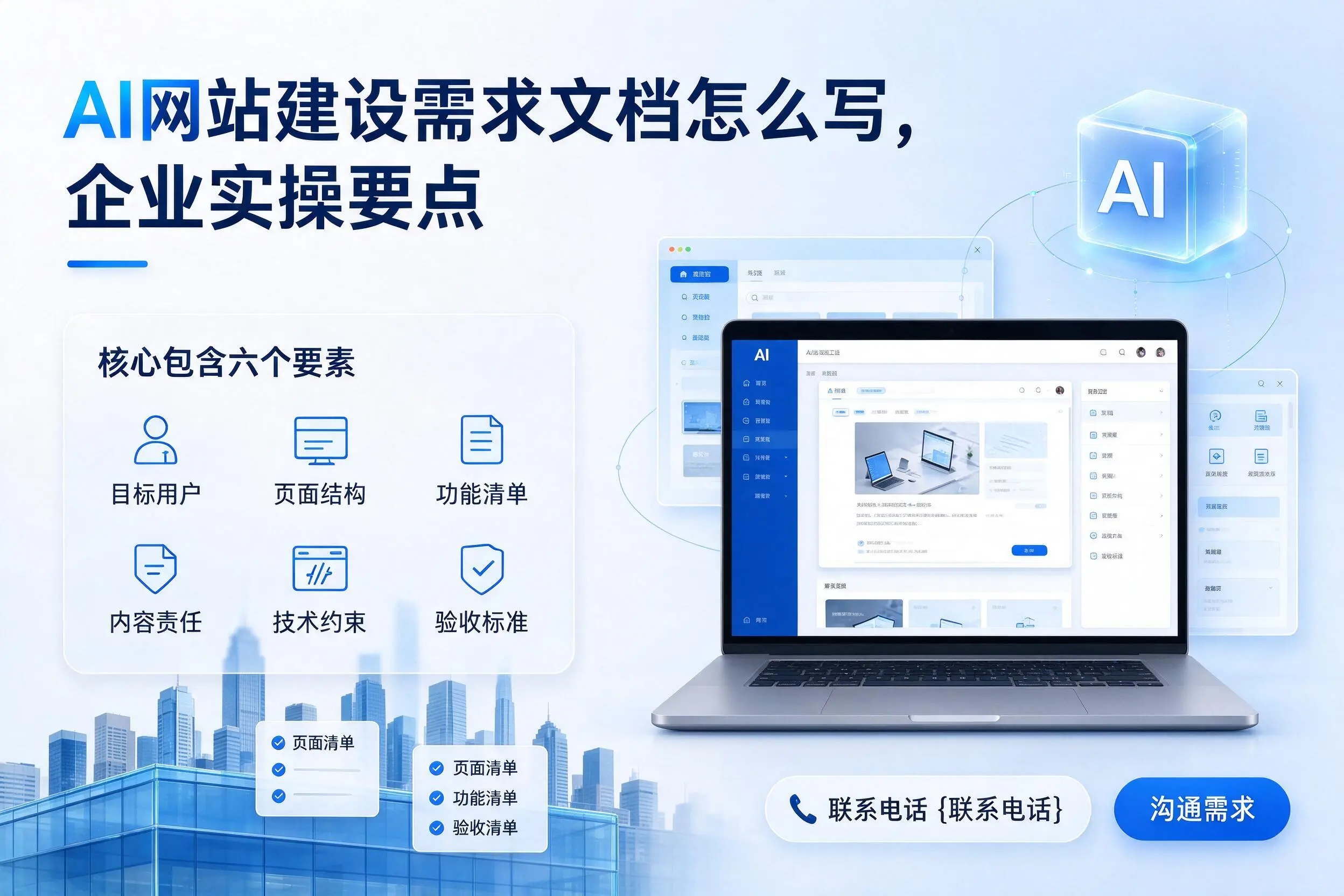 AI网站建设需求文档怎么写，杭州企业实操要点